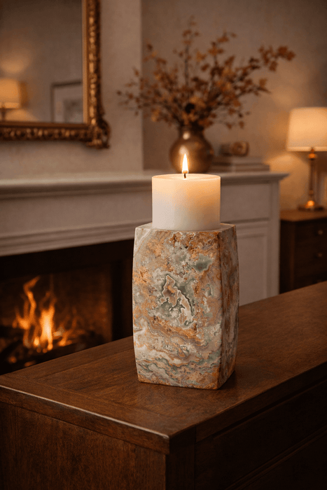 Elara Agate Candle Holder - Simprolos