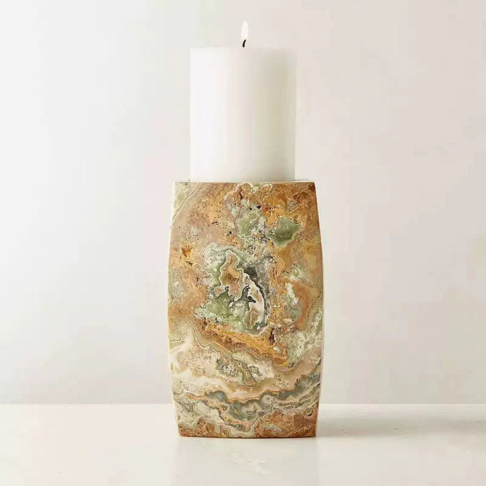Elara Agate Candle Holder - Simprolos