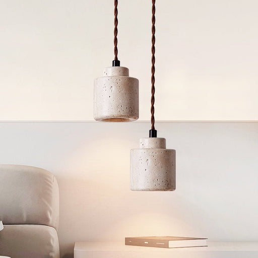 Elemental Travertine Mini Pendant Lamp - Simprolos