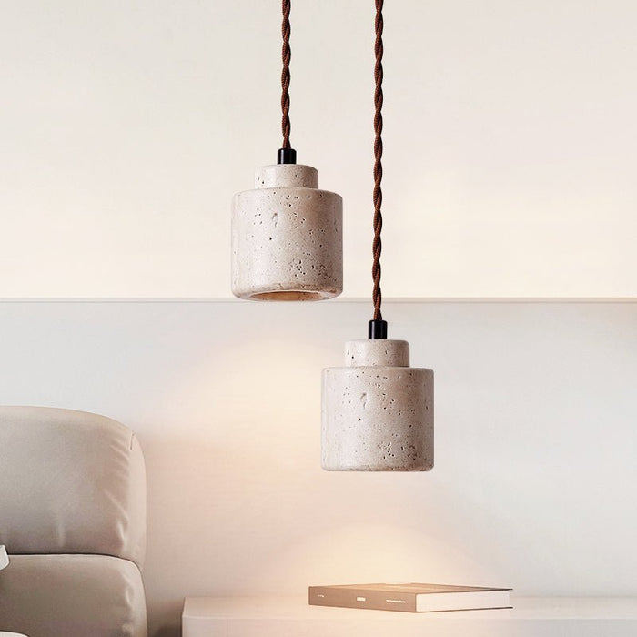 Elemental Travertine Mini Pendant Lamp - Simprolos