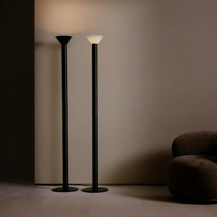 Elena Torchere Alabaster Floor Lamp - Simprolos