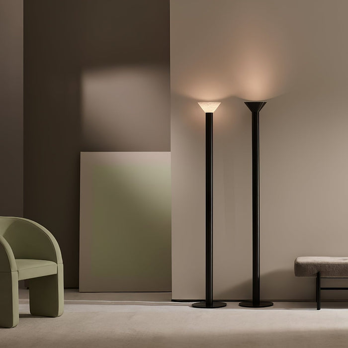 Elena Torchere Alabaster Floor Lamp - Simprolos
