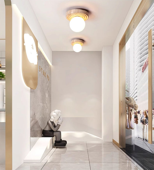 Elira Travertine Ceiling Light - Simprolos