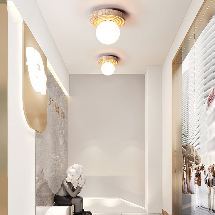 Elira Travertine Ceiling Light - Simprolos