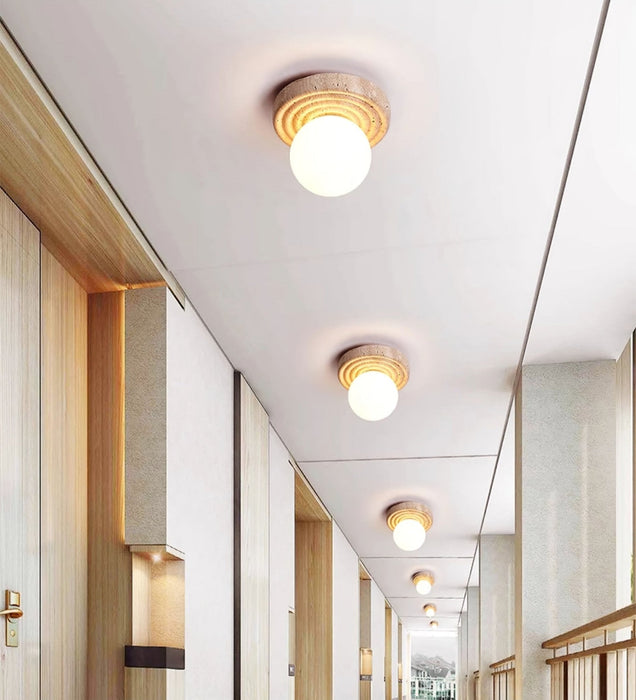 Elira Travertine Ceiling Light - Simprolos