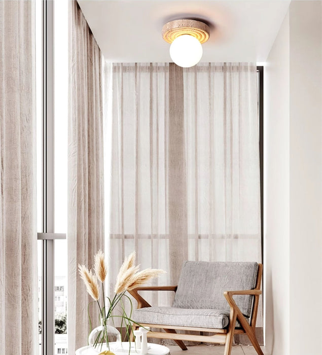 Elira Travertine Ceiling Light - Simprolos