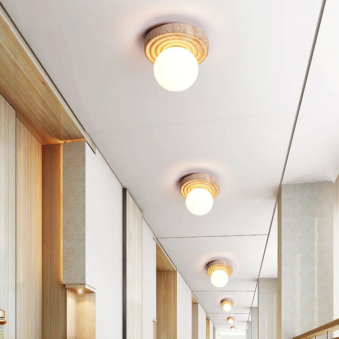 Elira Travertine Ceiling Light - Simprolos