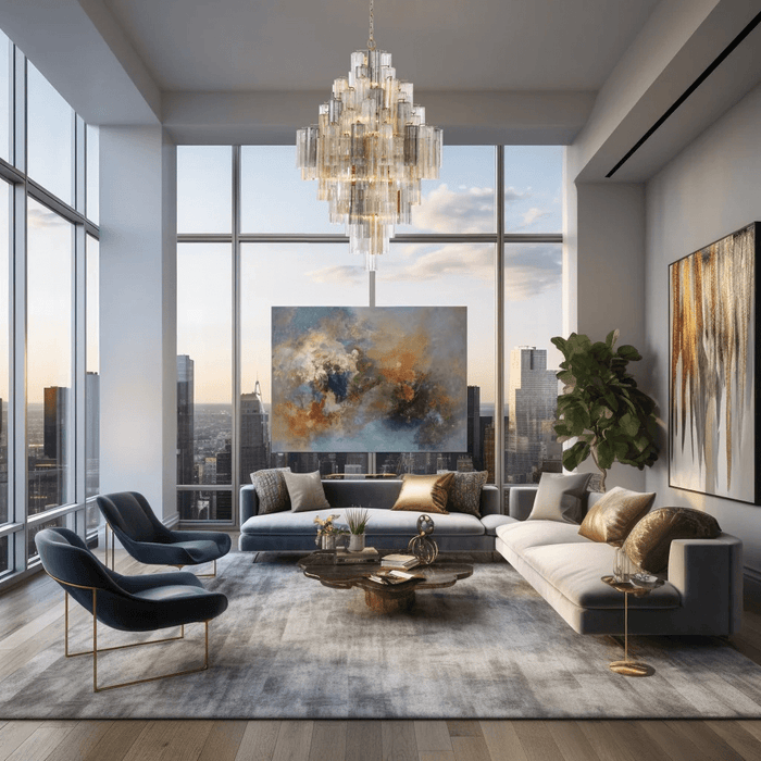 Eloria Glass Diamond Chandelier - Simprolos