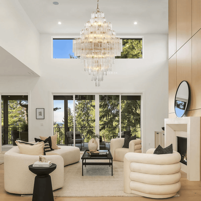 Eloria Glass Diamond Chandelier - Simprolos