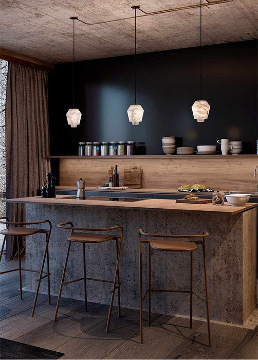 Elvian Alabaster Pendant Light - Simprolos