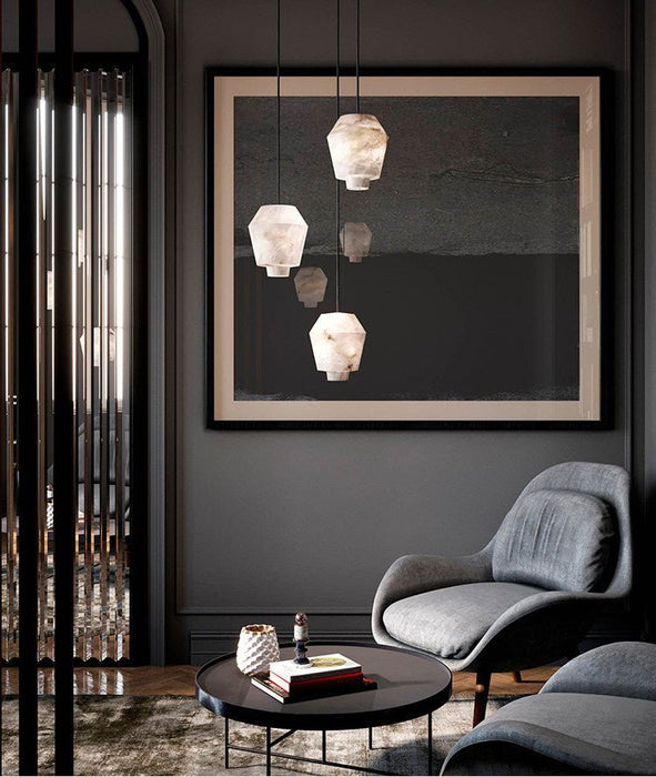 Elvian Alabaster Pendant Light - Simprolos