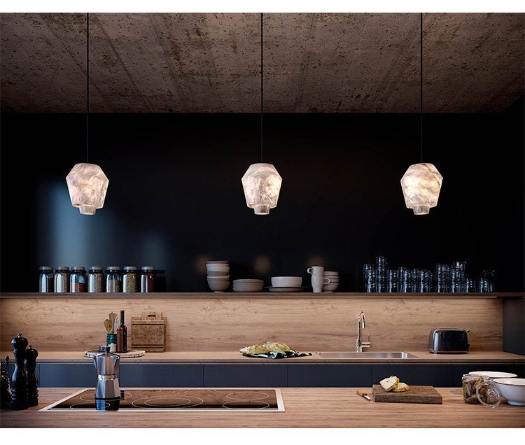 Elvian Alabaster Pendant Light - Simprolos