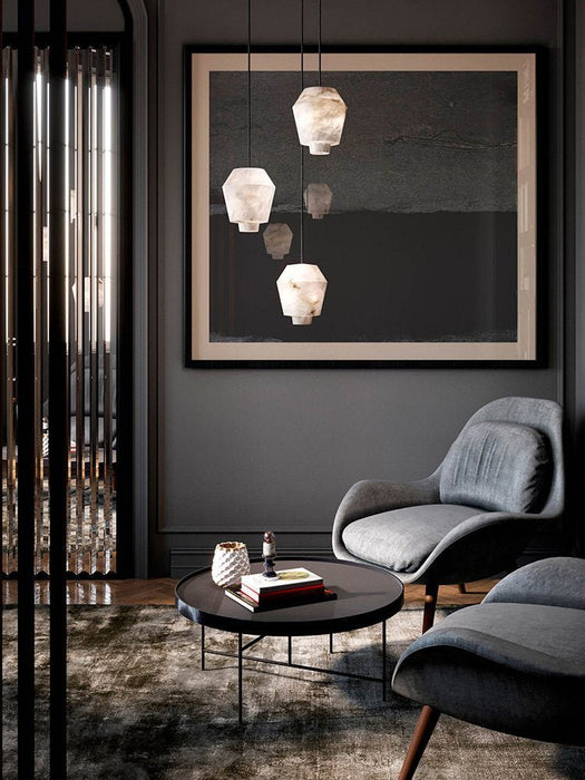 Elvian Alabaster Pendant Light - Simprolos