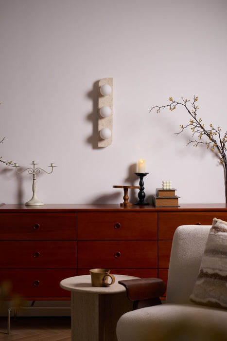 Elysian Travertine Plug - in Wall Light - Simprolos