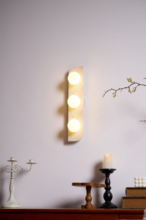 Elysian Travertine Wall Light - Simprolos