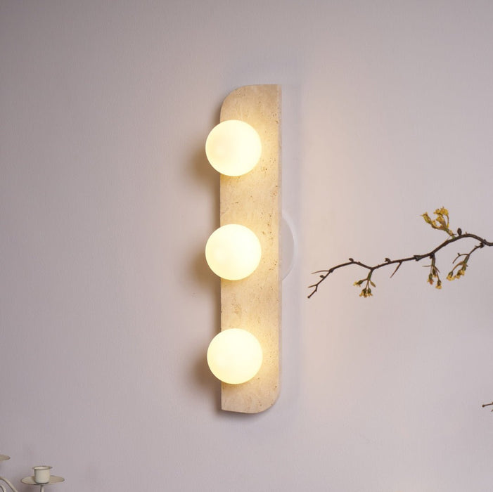 Elysian Travertine Wall Light - Simprolos