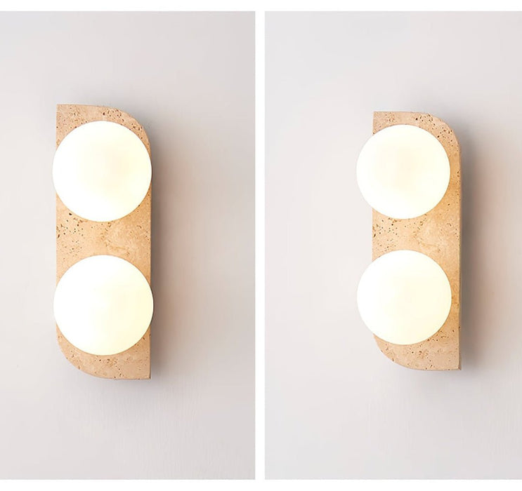 Elysian Travertine Wall Light - Simprolos