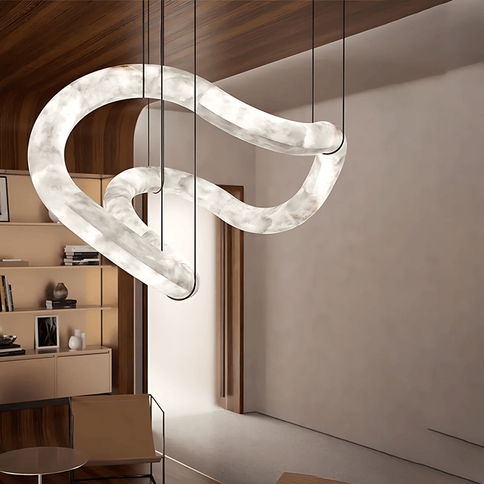 Ethereal Wave Alabaster Chandelier - Simprolos