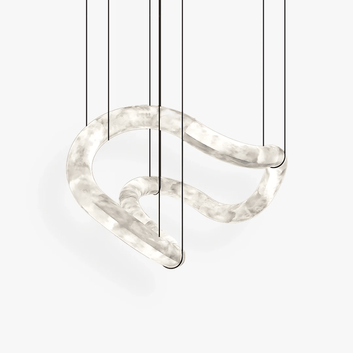 Ethereal Wave Alabaster Chandelier - Simprolos