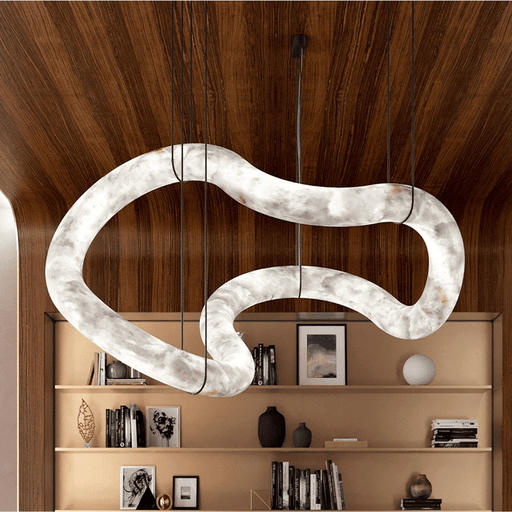 Ethereal Wave Alabaster Chandelier - Simprolos