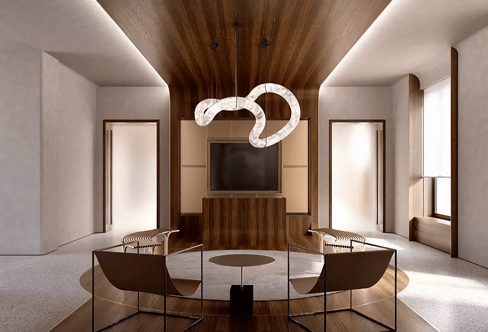 Ethereal Wave Alabaster Chandelier - Simprolos
