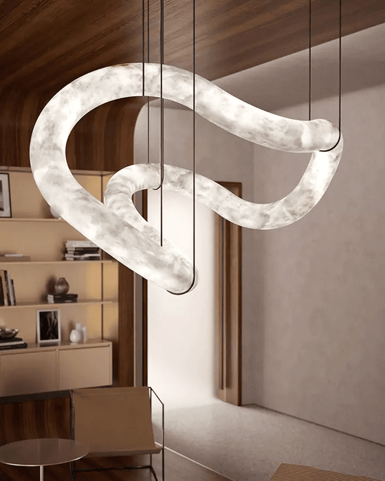Ethereal Wave Alabaster Chandelier - Simprolos