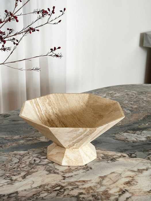 Facet Pedestal Bowl Storage Tray - Simprolos