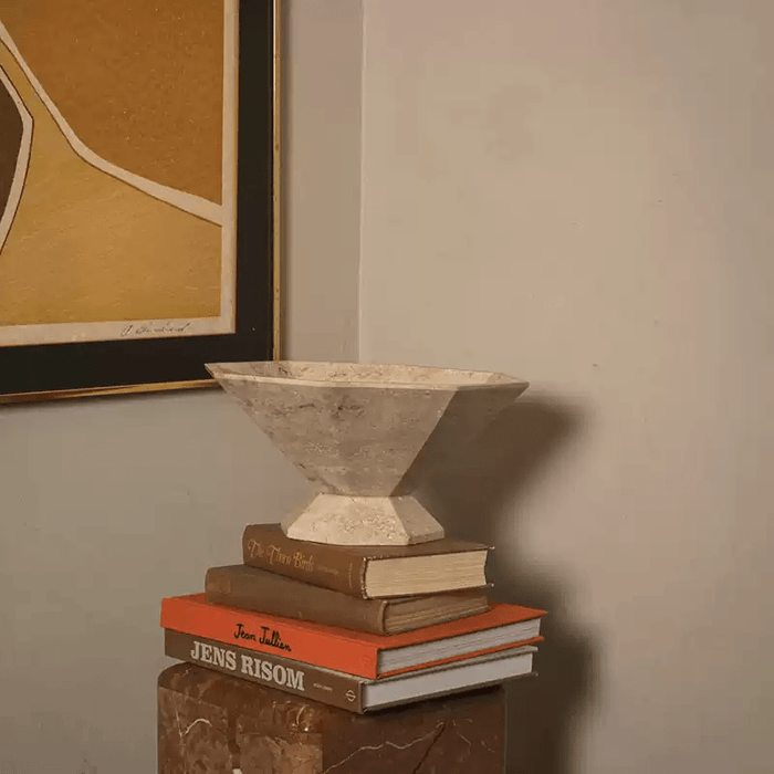 Facet Pedestal Bowl Storage Tray - Simprolos