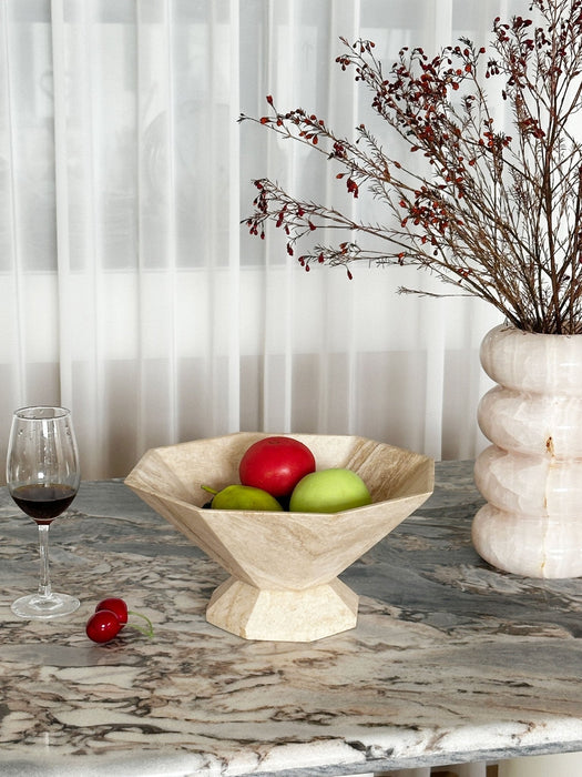 Facet Pedestal Bowl Storage Tray - Simprolos