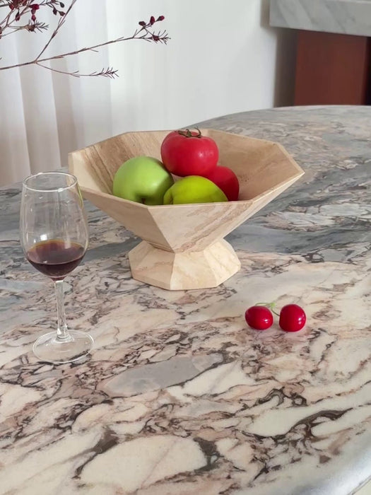 Facet Pedestal Bowl Storage Tray - Simprolos