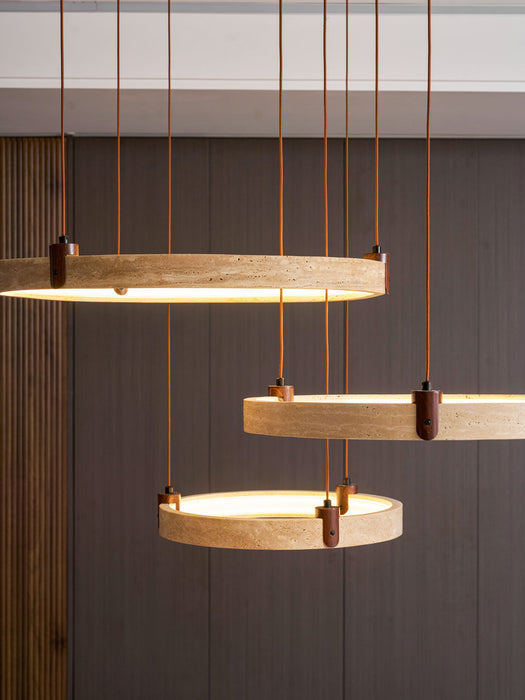 Celestial Orbit Travertine Chandelier Simprolos