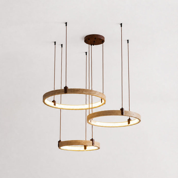 Celestial Orbit Travertine Chandelier Simprolos