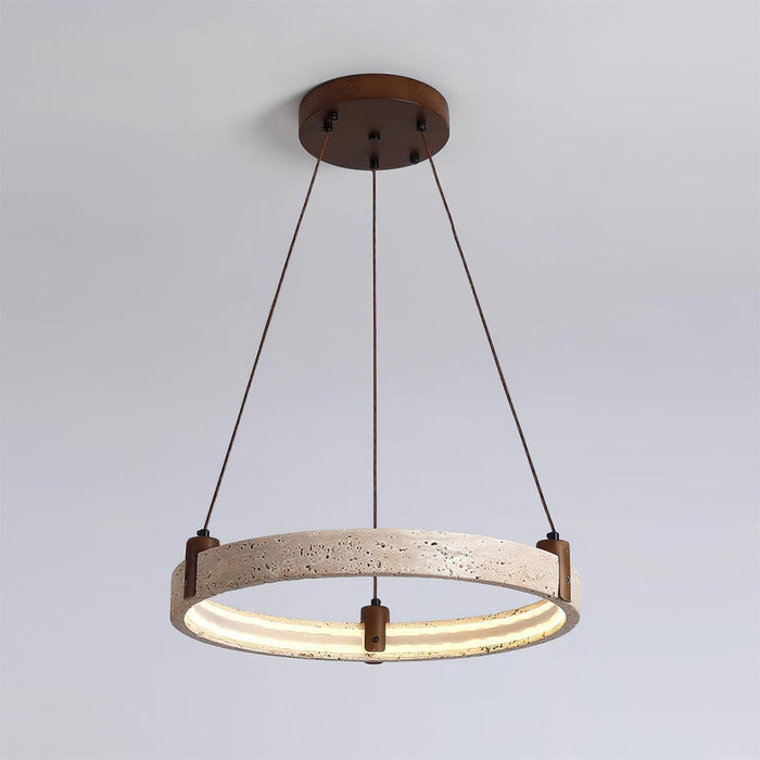 Celestial Orbit Travertine Chandelier Simprolos