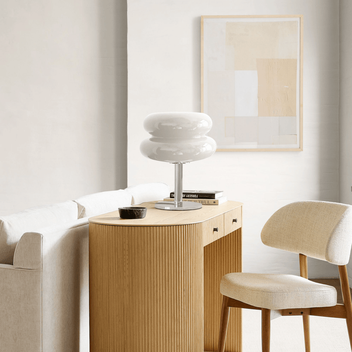 Finn Bauhaus Minimalist Glass Table Lamp - Simprolos