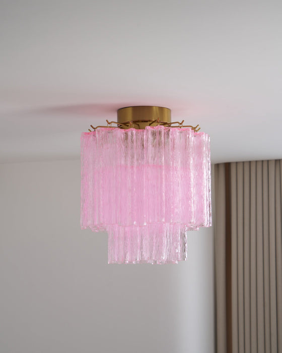 Fiora Pink Glass Ceiling Lamp - Simprolos