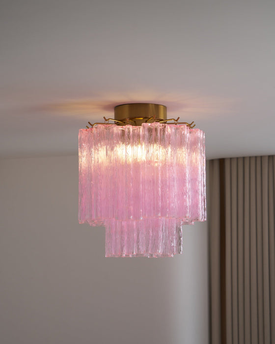 Fiora Pink Glass Ceiling Lamp - Simprolos