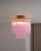 Fiora Pink Glass Ceiling Lamp - Simprolos