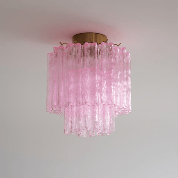 Fiora Pink Glass Ceiling Lamp - Simprolos