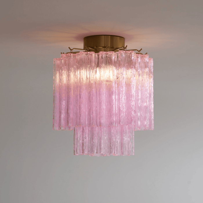 Fiora Pink Glass Ceiling Lamp - Simprolos