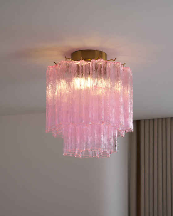 Fiora Pink Glass Ceiling Lamp - Simprolos