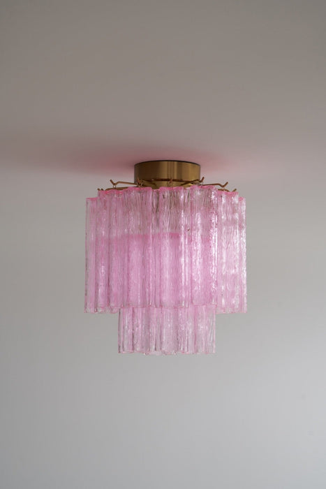 Fiora Pink Glass Ceiling Lamp - Simprolos