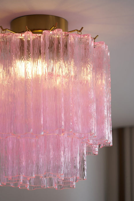 Fiora Pink Glass Ceiling Lamp - Simprolos