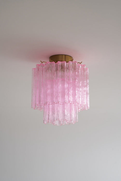 Fiora Pink Glass Ceiling Lamp - Simprolos