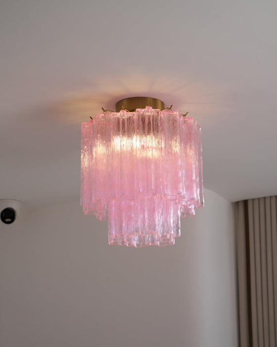 Fiora Pink Glass Ceiling Lamp - Simprolos