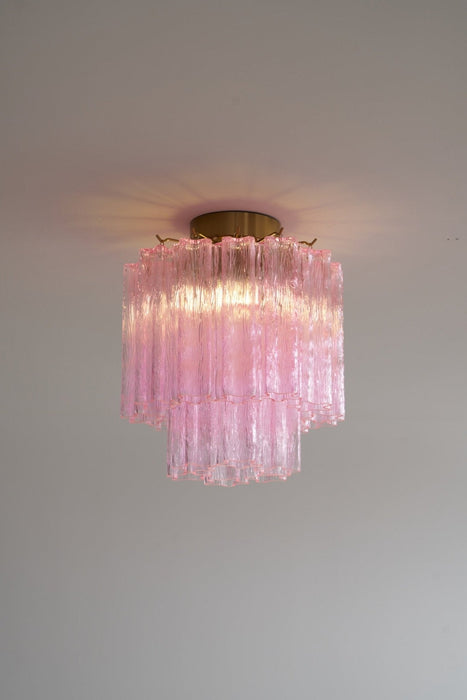 Fiora Pink Glass Ceiling Lamp - Simprolos