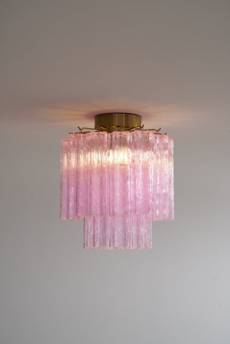 Fiora Pink Glass Ceiling Lamp - Simprolos