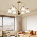 Flora Brass Alabaster Chandelier - Simprolos