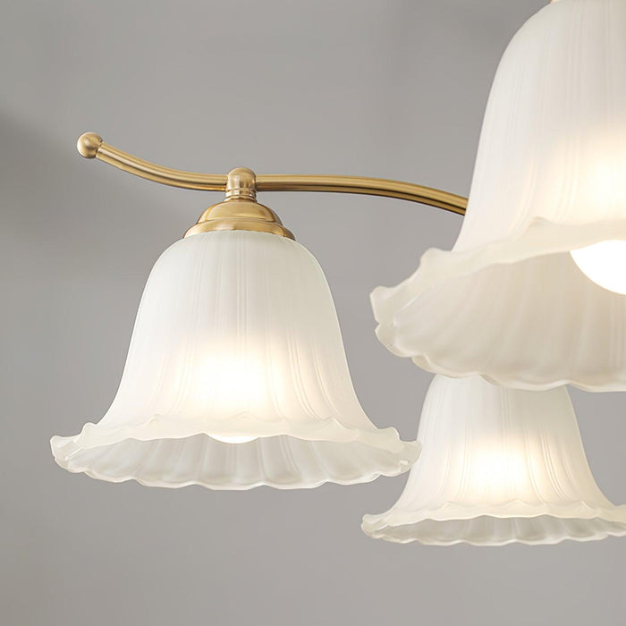Flora Brass Alabaster Chandelier - Simprolos