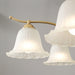 Flora Brass Alabaster Chandelier - Simprolos