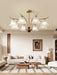 Flora Brass Alabaster Chandelier - Simprolos